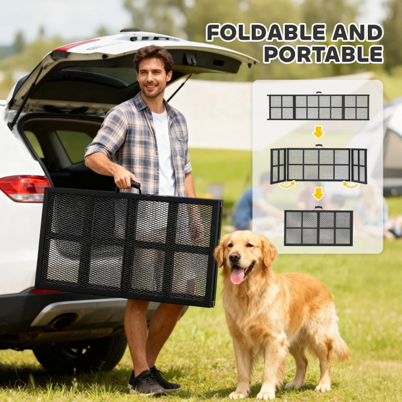 Restpaw dog car ramp diamond mesh anti-slip surface close-up