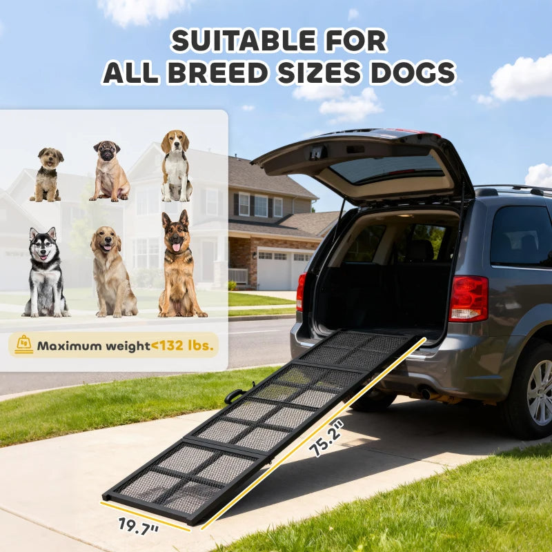 Restpaw dog car ramp carry handle for easy transport