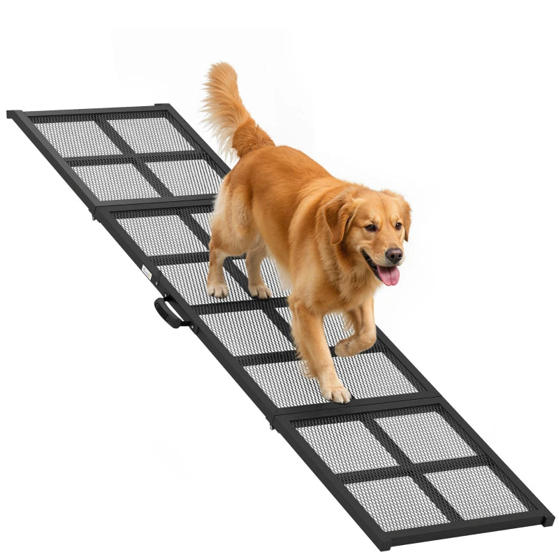 Restpaw dog car ramp folded for compact portable storage